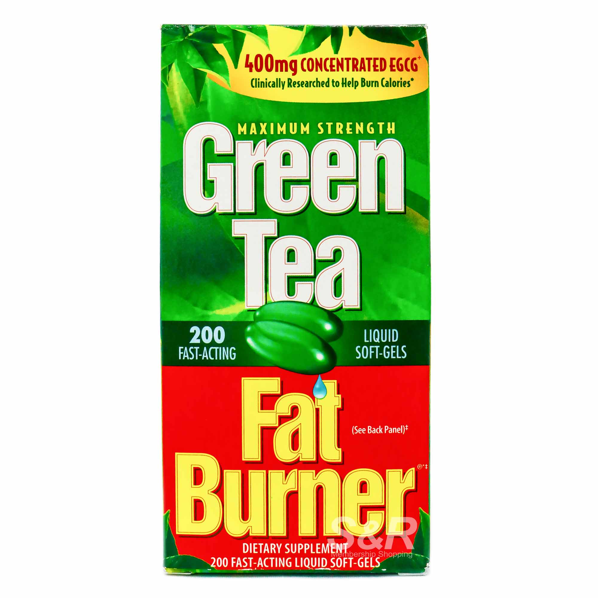 Maximum Strength Green Tea Fat Burner 400mg 200 softgels